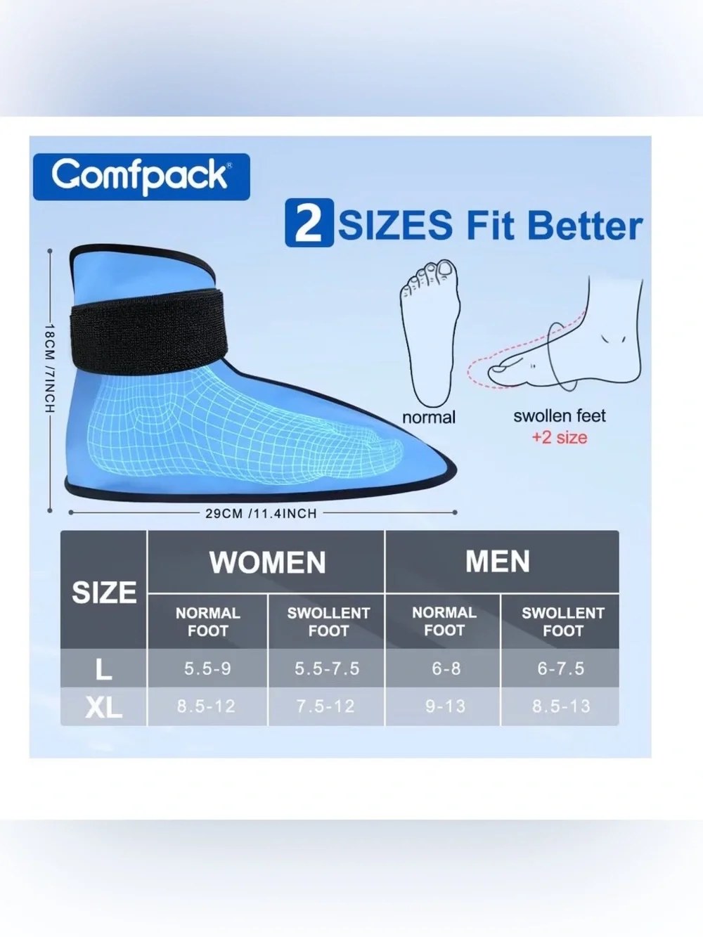 Hot & Cold Therapeutic Foot Ice Pack - Large